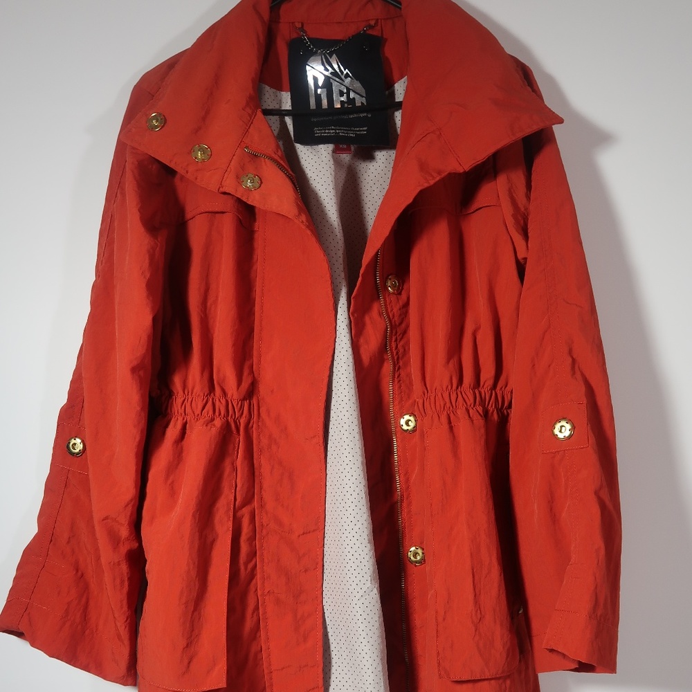 G.E.T. Anorak Utility Rain Jacket Burnt Orange XS